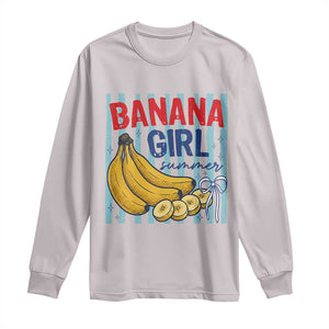 Banana Girl Summer Long Sleeve Shirt Summer Fruit Beach Vacation TS14 Ice Gray Print Your Wear
