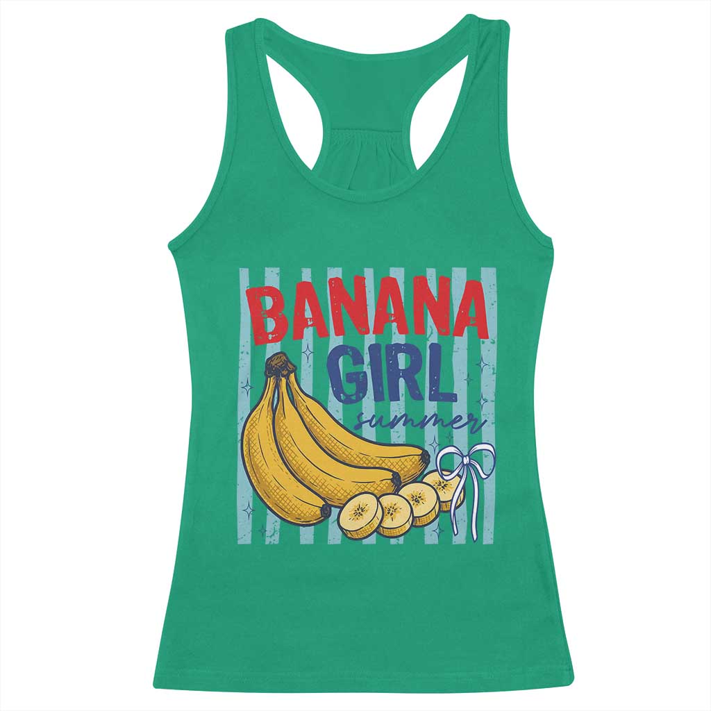 Banana Girl Summer Racerback Tank Top Summer Fruit Beach Vacation TS14 Irish Green Print Your Wear