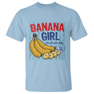 Banana Girl Summer T Shirt Summer Fruit Beach Vacation TS14 Light Blue Print Your Wear