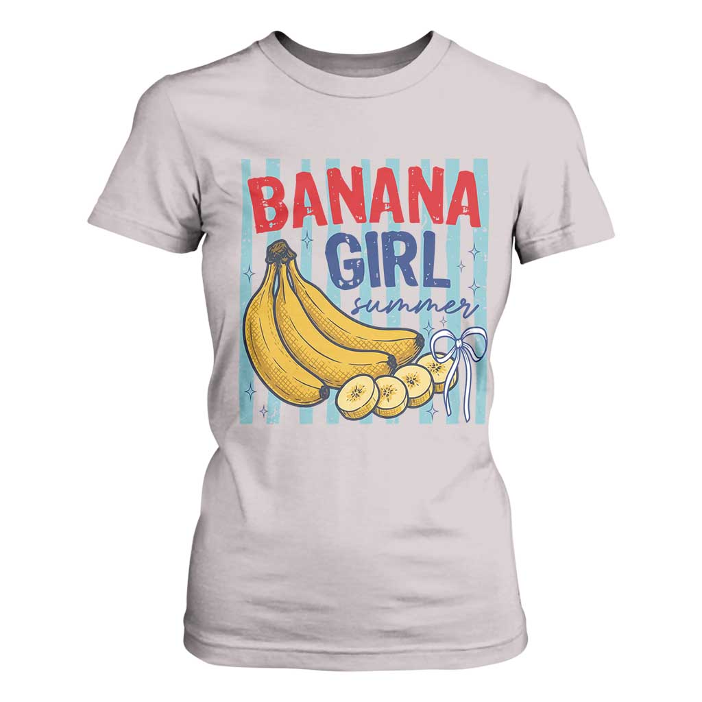 Banana Girl Summer T Shirt For Women Summer Fruit Beach Vacation TS14 Ice Gray Print Your Wear