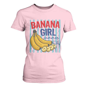 Banana Girl Summer T Shirt For Women Summer Fruit Beach Vacation TS14 Light Pink Print Your Wear
