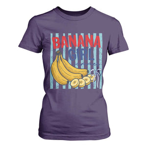 Banana Girl Summer T Shirt For Women Summer Fruit Beach Vacation TS14 Purple Print Your Wear