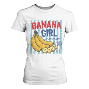 Banana Girl Summer T Shirt For Women Summer Fruit Beach Vacation TS14 White Print Your Wear