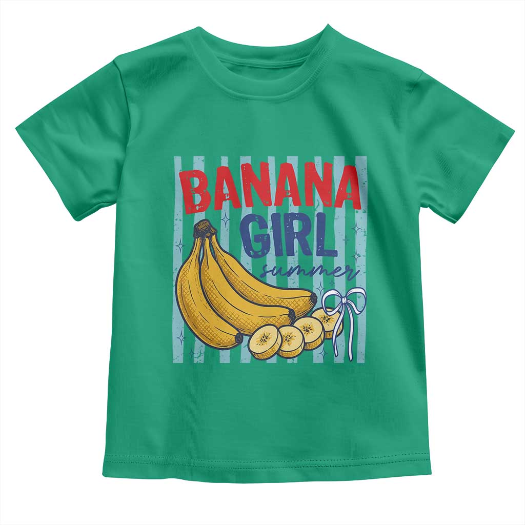 Banana Girl Summer Toddler T Shirt Summer Fruit Beach Vacation TS14 Irish Green Print Your Wear