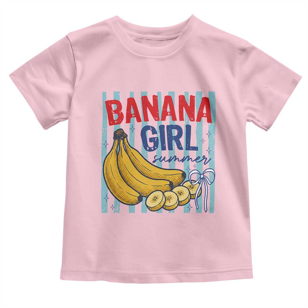 Banana Girl Summer Toddler T Shirt Summer Fruit Beach Vacation TS14 Light Pink Print Your Wear