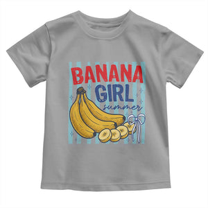 Banana Girl Summer Toddler T Shirt Summer Fruit Beach Vacation TS14 Sport Gray Print Your Wear