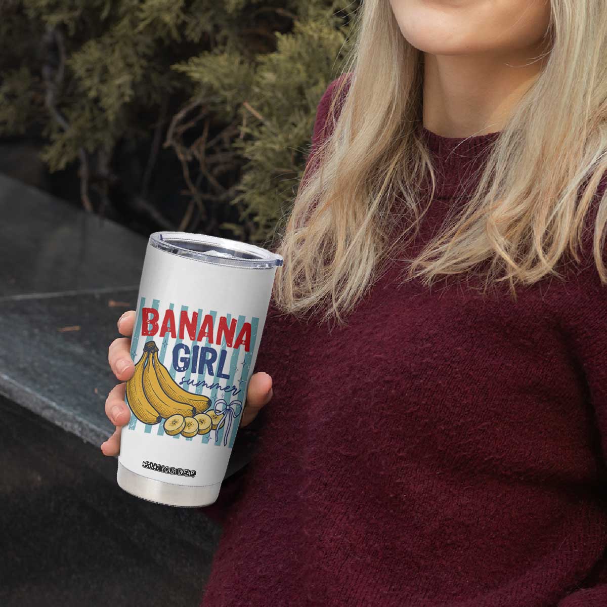 Banana Girl Summer Tumbler Cup Summer Fruit Beach Vacation TS14 Print Your Wear