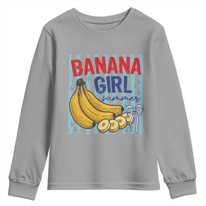 Banana Girl Summer Youth Sweatshirt Summer Fruit Beach Vacation TS14 Sport Gray Print Your Wear