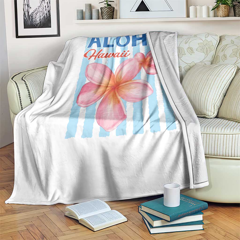Aloha Hawaii Throw Blanket Hibiscus Flower Tropical Beach Vacation