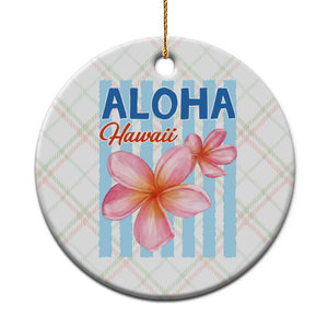 Aloha Hawaii Ceramic Ornament Hibiscus Flower Tropical Beach Vacation