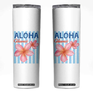 Aloha Hawaii Skinny Tumbler Hibiscus Flower Tropical Beach Vacation