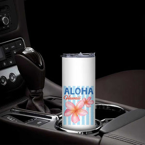 Aloha Hawaii Skinny Tumbler Hibiscus Flower Tropical Beach Vacation