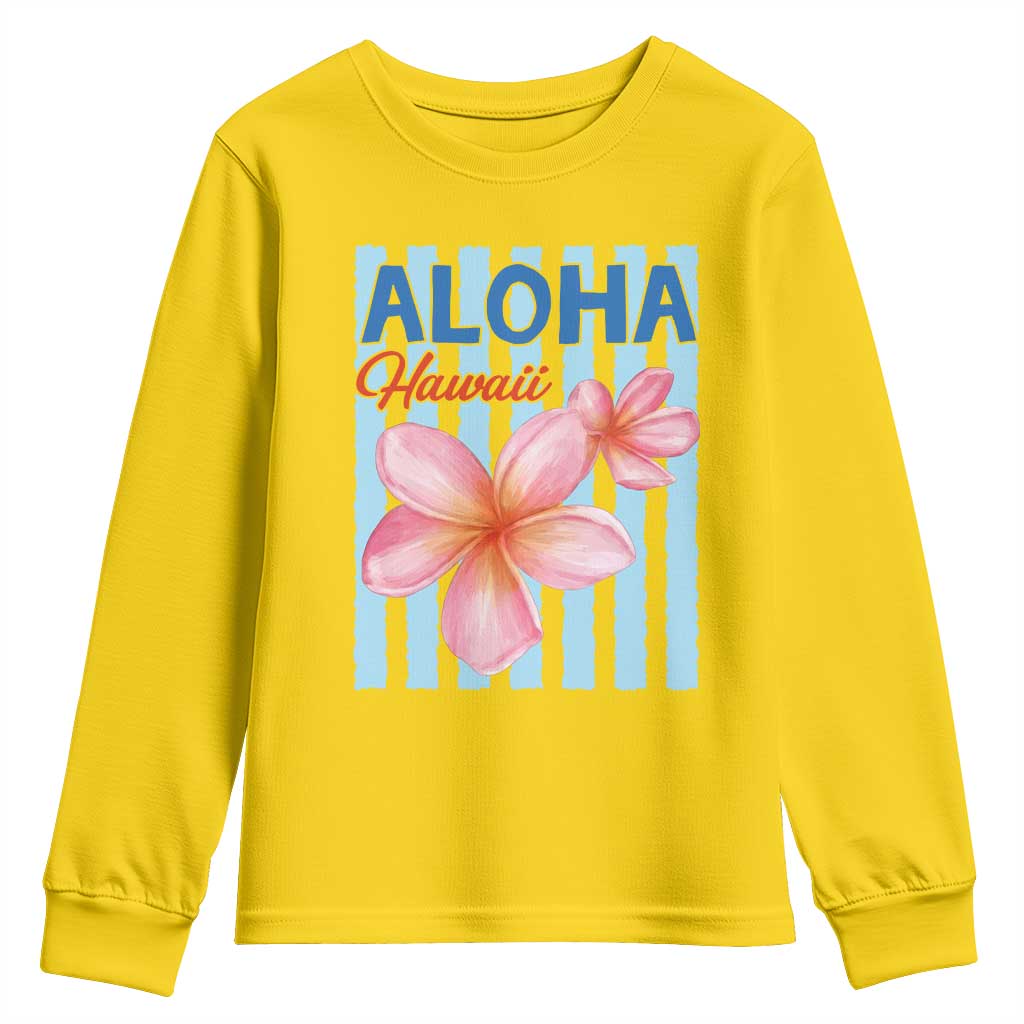 Aloha Hawaii Youth Sweatshirt Hibiscus Flower Tropical Beach Vacation