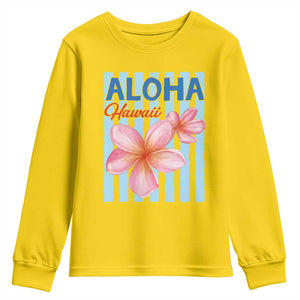Aloha Hawaii Youth Sweatshirt Hibiscus Flower Tropical Beach Vacation