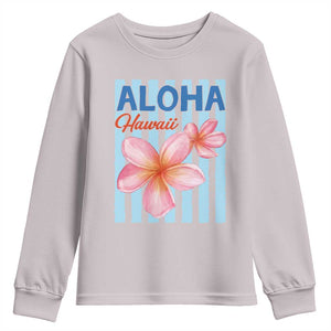 Aloha Hawaii Youth Sweatshirt Hibiscus Flower Tropical Beach Vacation