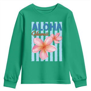 Aloha Hawaii Youth Sweatshirt Hibiscus Flower Tropical Beach Vacation