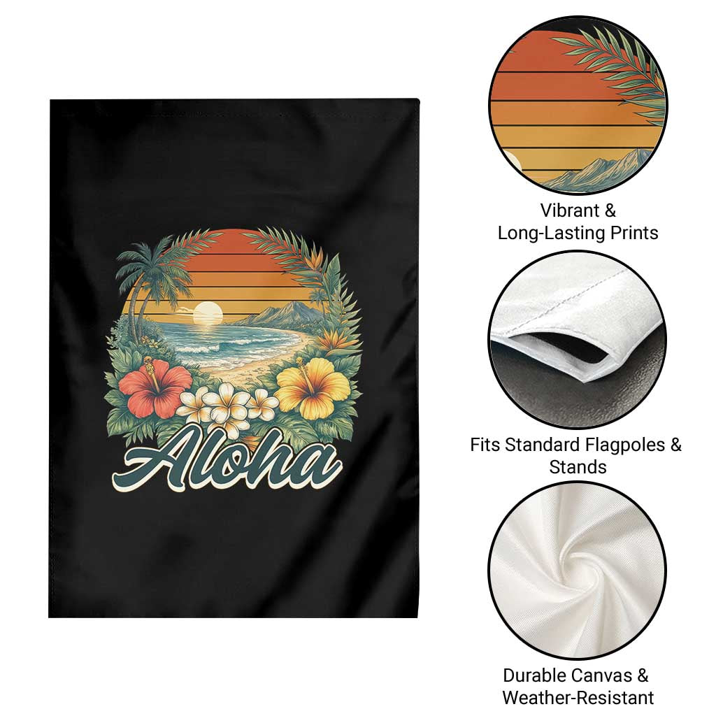 Aloha Hawaii Summer Garden Flag Vintage Tropical Beach Graphic TS14 Print Your Wear