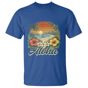 Aloha Hawaii Summer T Shirt Vintage Tropical Beach Graphic