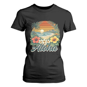 Aloha Hawaii Summer T Shirt For Women Vintage Tropical Beach Graphic