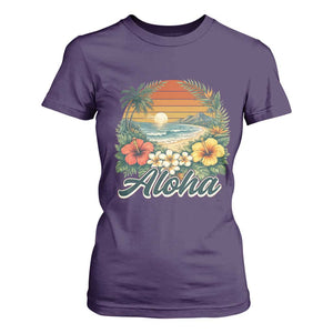Aloha Hawaii Summer T Shirt For Women Vintage Tropical Beach Graphic