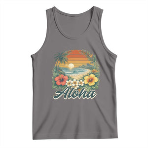 Aloha Hawaii Summer Tank Top Vintage Tropical Beach Graphic
