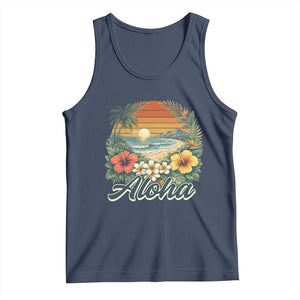 Aloha Hawaii Summer Tank Top Vintage Tropical Beach Graphic