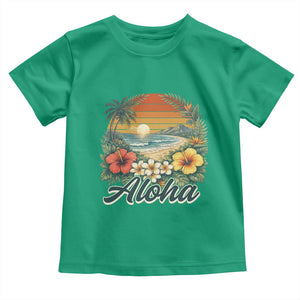 Aloha Hawaii Summer Toddler T Shirt Vintage Tropical Beach Graphic