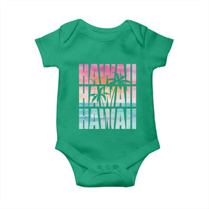 Hawaii Summer Vacation Baby Onesie Vintage Tropical Beach Graphic