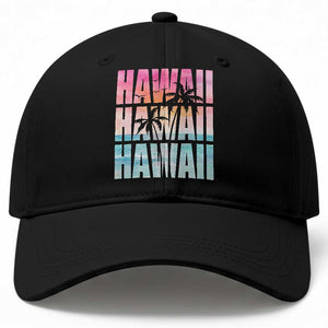 Hawaii Summer Vacation Baseball Cap Vintage Tropical Beach Graphic TS14 Print Your Wear