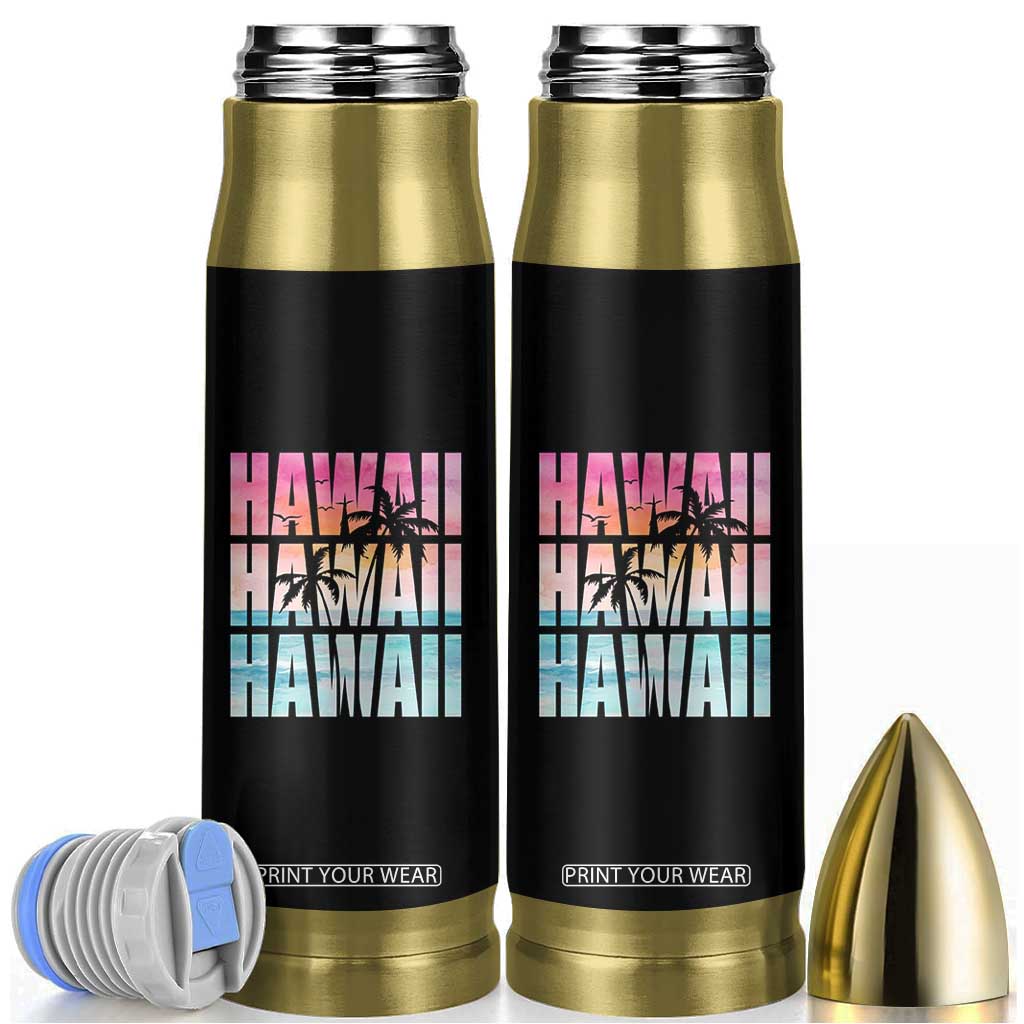 Hawaii Summer Vacation Bullet Tumbler Vintage Tropical Beach Graphic TS14 Black Print Your Wear
