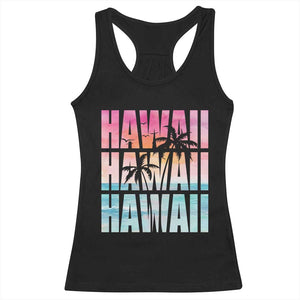 Hawaii Summer Vacation Racerback Tank Top Vintage Tropical Beach Graphic