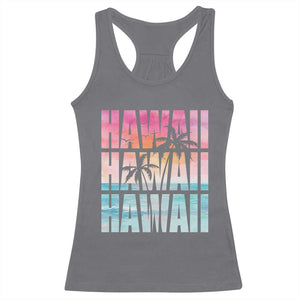 Hawaii Summer Vacation Racerback Tank Top Vintage Tropical Beach Graphic