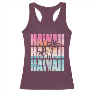 Hawaii Summer Vacation Racerback Tank Top Vintage Tropical Beach Graphic