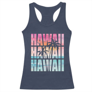 Hawaii Summer Vacation Racerback Tank Top Vintage Tropical Beach Graphic