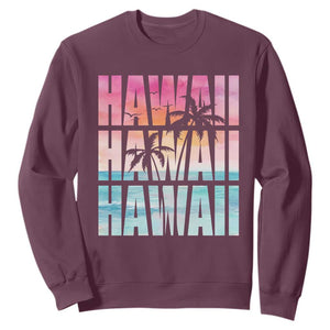 Hawaii Summer Vacation Sweatshirt Vintage Tropical Beach Graphic