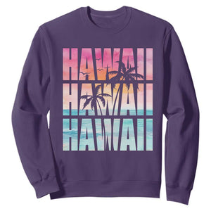 Hawaii Summer Vacation Sweatshirt Vintage Tropical Beach Graphic