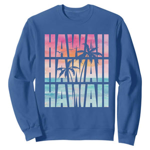 Hawaii Summer Vacation Sweatshirt Vintage Tropical Beach Graphic
