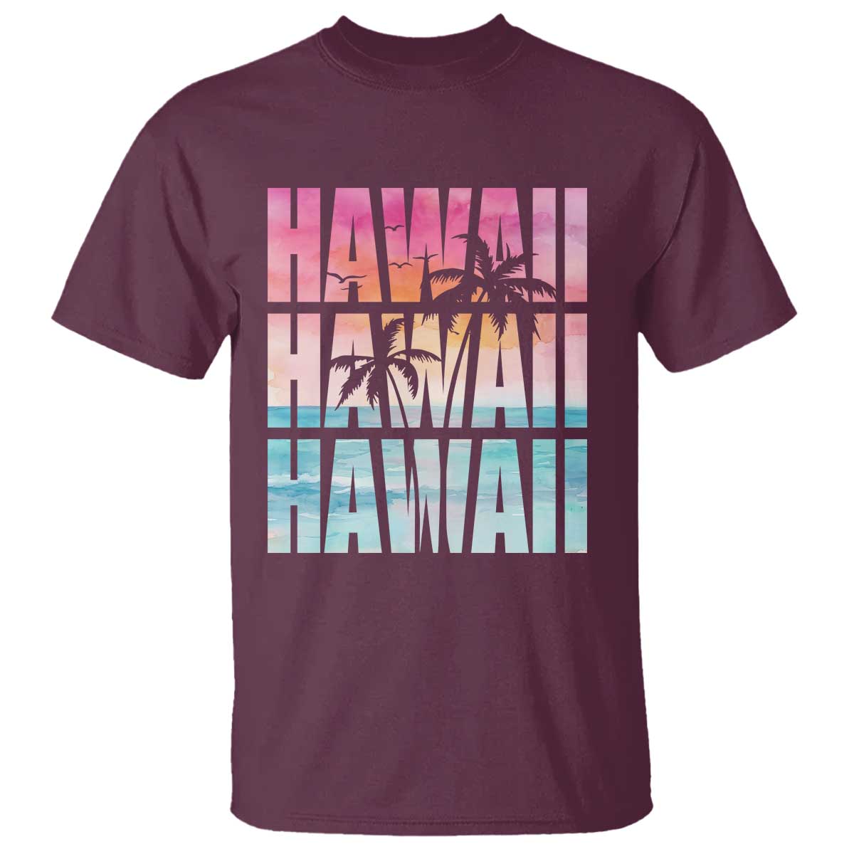 Hawaii Summer Vacation T Shirt Vintage Tropical Beach Graphic