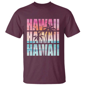 Hawaii Summer Vacation T Shirt Vintage Tropical Beach Graphic