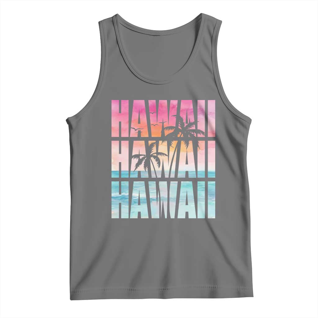 Hawaii Summer Vacation Tank Top Vintage Tropical Beach Graphic