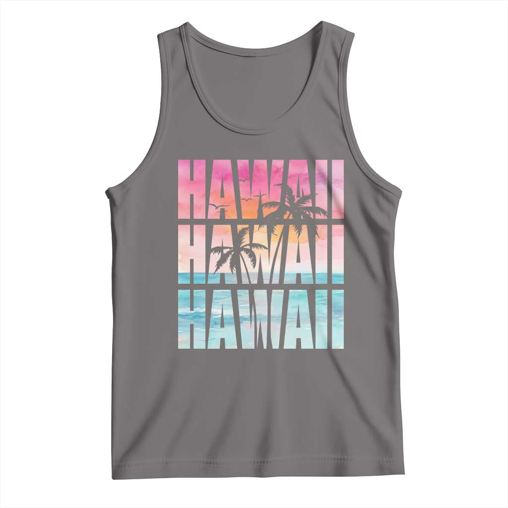 Hawaii Summer Vacation Tank Top Vintage Tropical Beach Graphic