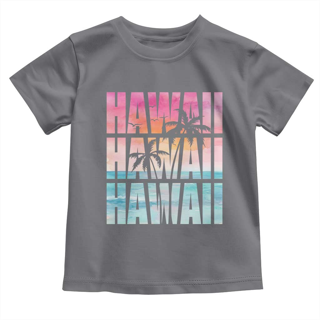 Hawaii Summer Vacation Toddler T Shirt Vintage Tropical Beach Graphic