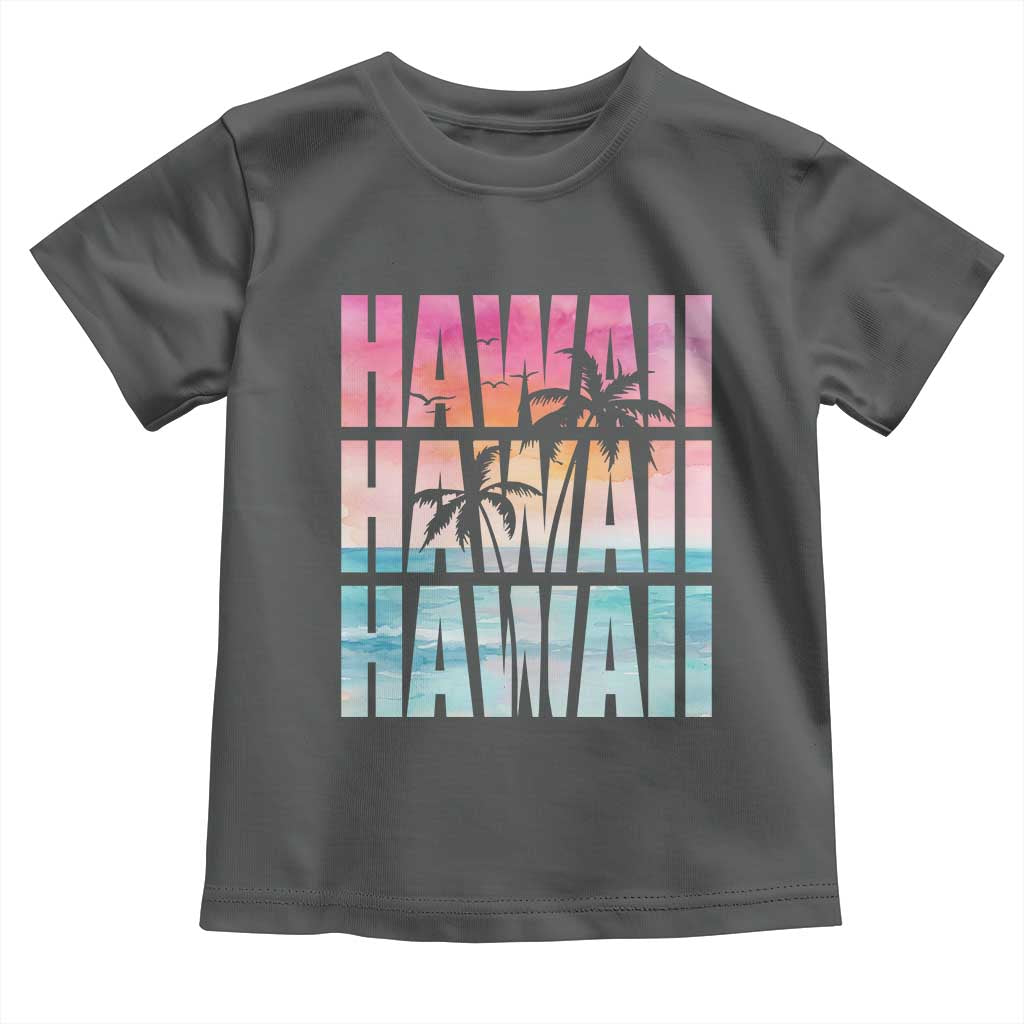 Hawaii Summer Vacation Toddler T Shirt Vintage Tropical Beach Graphic