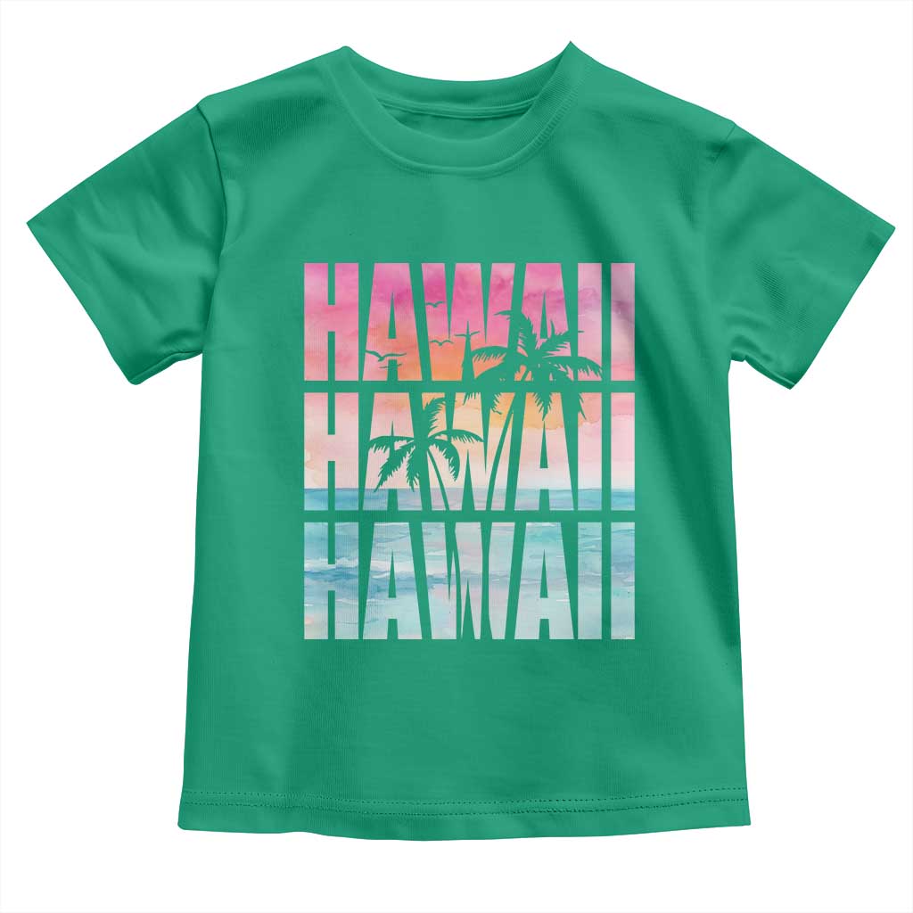 Hawaii Summer Vacation Toddler T Shirt Vintage Tropical Beach Graphic