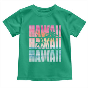 Hawaii Summer Vacation Toddler T Shirt Vintage Tropical Beach Graphic