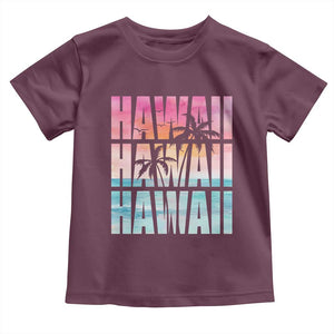 Hawaii Summer Vacation Toddler T Shirt Vintage Tropical Beach Graphic