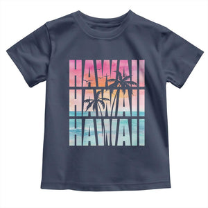 Hawaii Summer Vacation Toddler T Shirt Vintage Tropical Beach Graphic