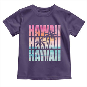 Hawaii Summer Vacation Toddler T Shirt Vintage Tropical Beach Graphic