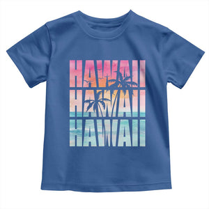 Hawaii Summer Vacation Toddler T Shirt Vintage Tropical Beach Graphic