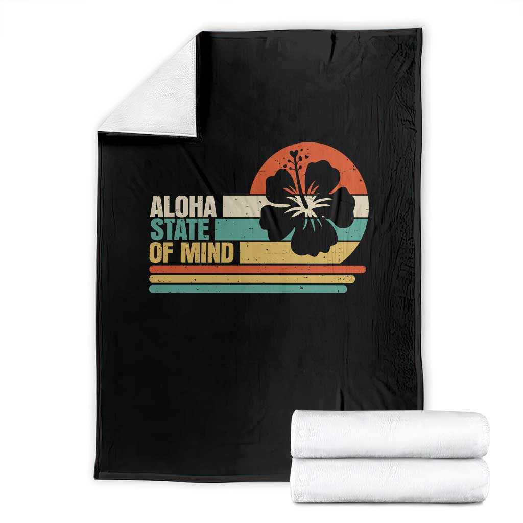 Aloha State Of Mind Throw Blanket Tropical Hibiscus Floral